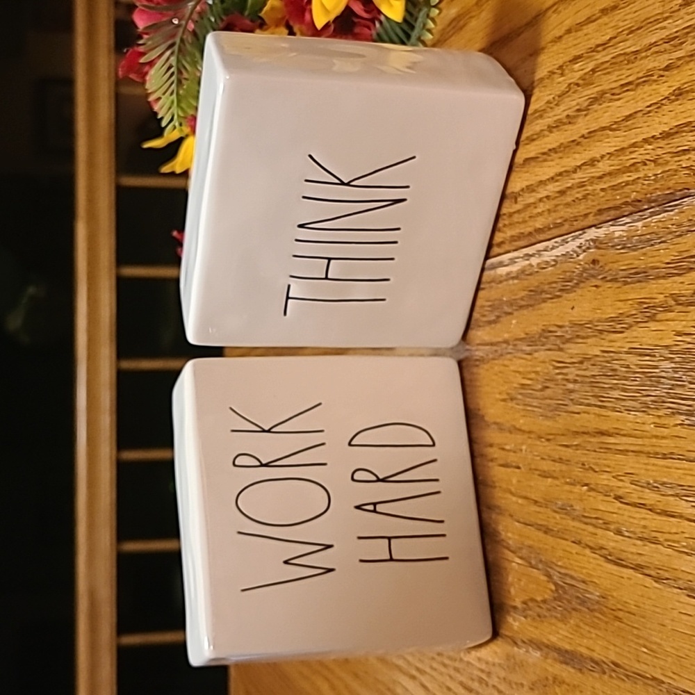 Rae Dunn Double Sided Plaques - Set of 2